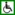 Pictogramme représentant une personne en fauteuil roulant